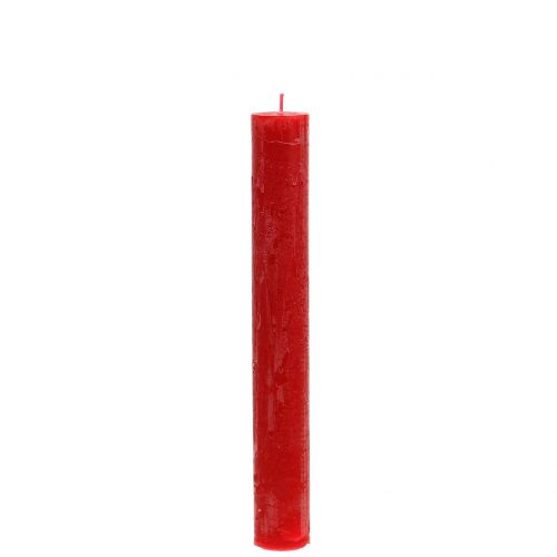 Floristik24 Stabkerzen durchgefärbt Rot 34mm x 240mm 4St