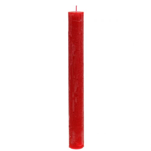 Floristik24 Stabkerzen durchgefärbt Rot 34mm x 300mm 4St