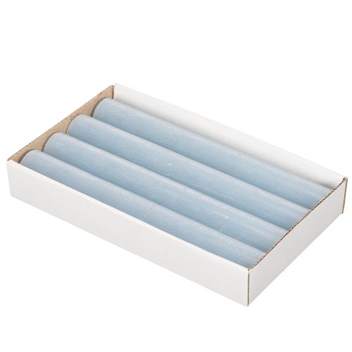 Stabkerzen aus Wachs hellblau 34x240mm für Tischdekoration 4er-Set | Floristik24.at