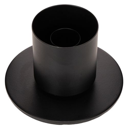 Stabkerzenhalter aus Metall und Glas mit Zylinder, 31 cm, Schwarz | Floristik24.at