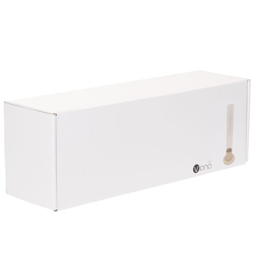 Stabkerzenhalter aus Metall mit Glaszylinder und Sockel 31 cm Taupe | Floristik24.at