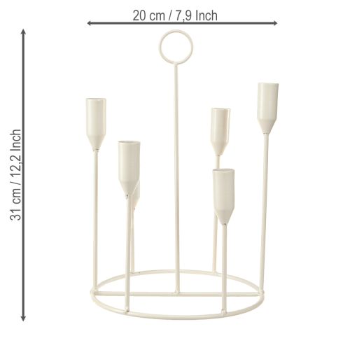 Artikel Stabkerzenhalter 6 Kerzen Kerzenhalter Grau Ø20cm H31cm