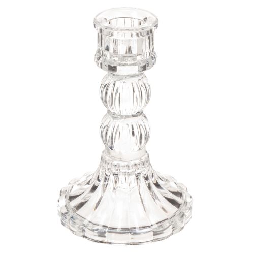 Kerzenhalter aus transparentem Glas, 12 cm, 2er-Set, klassische Tischdekoration bestellen | Floristik24.at
