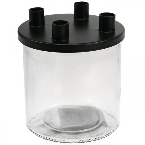 Kerzenhalter Glas Stabkerzenhalter Deko Glas H11cm Ø10cm