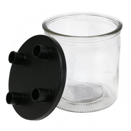 Kerzenhalter Glas Stabkerzenhalter Deko Glas H11cm Ø10cm