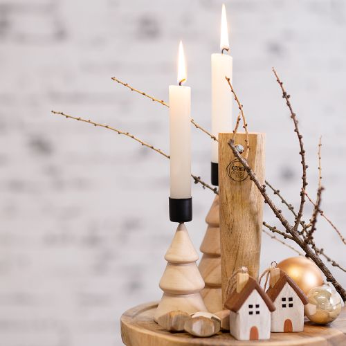 Artikel Stabkerzenhalter Holz Deko Tannenbaum Natur H16cm 2 St
