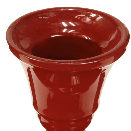 Artikel Stabkerzenhalter Metall Kerzenhalter Rot Ø8,5cm H7cm