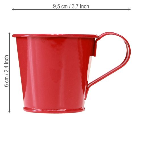 Artikel Stabkerzenhalter Metall Kerzenhalter Tasse Rot H6cm 6St