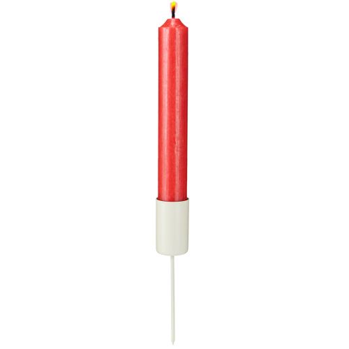 Floristik24 Stabkerzenhalter Metall am Stab Kerzenhalter Beige H11cm 4 St