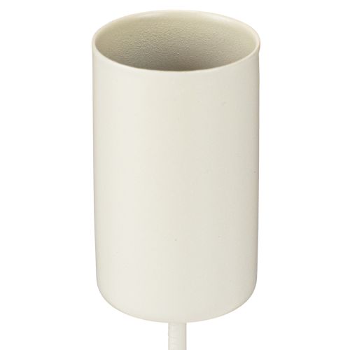 Floristik24 Stabkerzenhalter Metall am Stab Kerzenhalter Beige H11cm 4 St