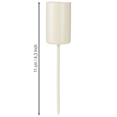 Artikel Stabkerzenhalter Metall am Stab Kerzenhalter Beige H11cm 4 St