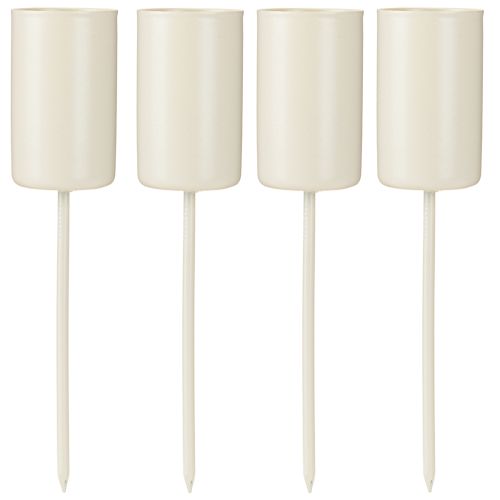 Artikel Stabkerzenhalter Metall am Stab Kerzenhalter Beige H11cm 4 St