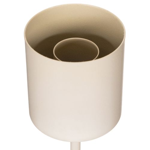 Stabkerzenhalter mit Glaszylinder Taupe 45cm für den Innenbereich | Floristik24.at