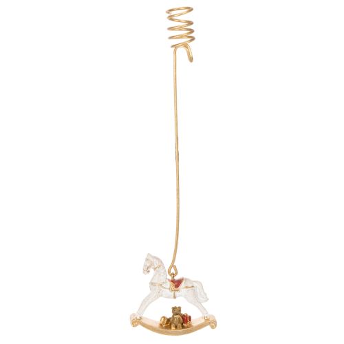 Weihnachtsbaum-Kerzenhalter Schaukelpferd 20cm Gold 3er-Set aus Metall und Kunststoff bestellen | Floristik24.at