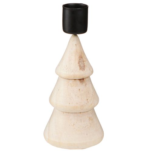 Artikel Stabkerzenhalter Tannenbaum Deko Holz Natur H13cm 4 St