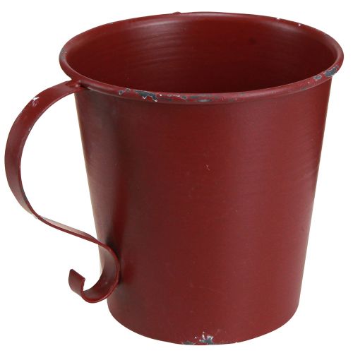Artikel Stabkerzenhalter Vintage Tasse Deko Weinrot Ø11cm H11cm