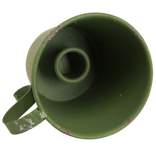 Artikel Stabkerzenhalter Vintage Tasse Metall Deko Grün Ø9,5cm H8cm 3St