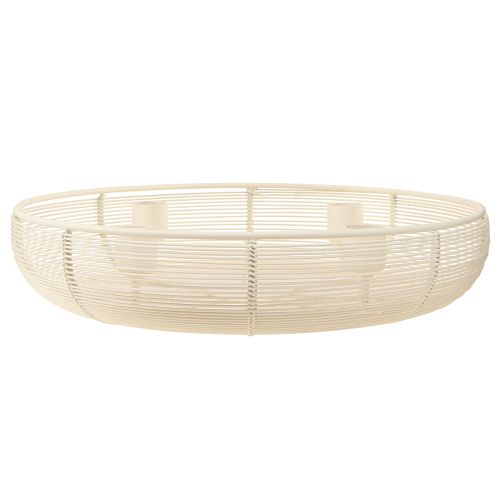 Artikel Stabkerzenhalter für 4 Kerzen Kerzenschale Creme Ø29cm