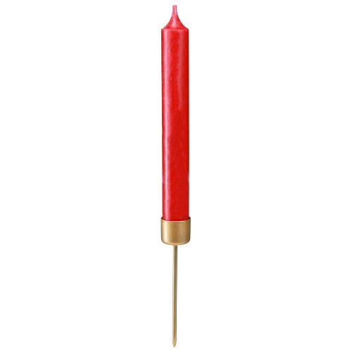 Artikel Stabkerzenhalter zum Stecken Mattgold Ø22mm H10,5cm 12 St