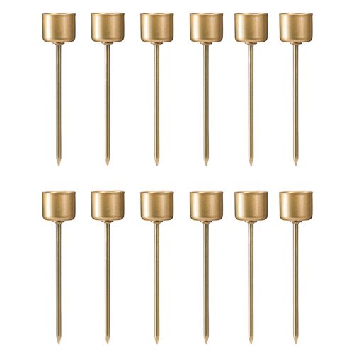 Artikel Stabkerzenhalter zum Stecken Mattgold Ø22mm H10,5cm 12 St