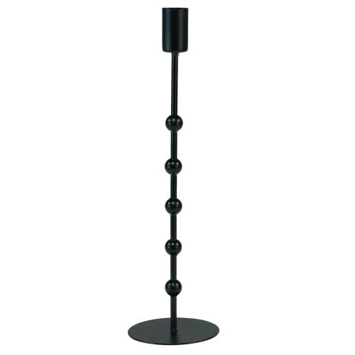 Floristik24 Stabkerzenhalter Metall Kerzenständer Schwarz H30cm