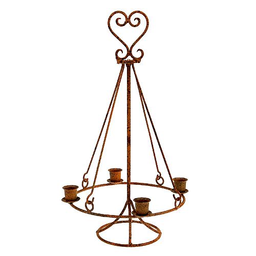 Floristik24 Ständer mit Baumkerzenhaltern braun Ø16cm H27cm