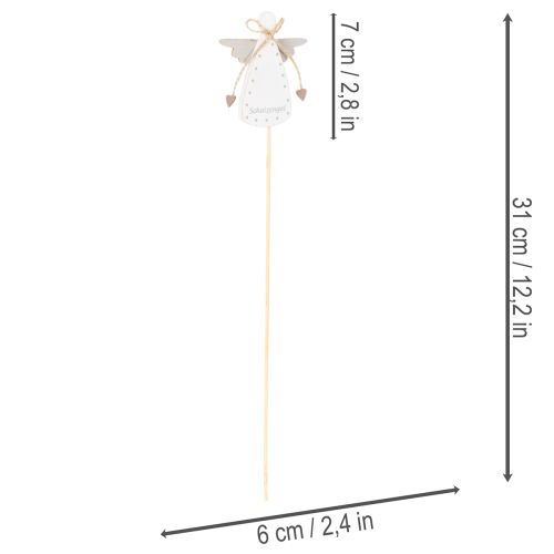 Dekostecker Schutzengel aus Holz 31cm 12 Stk vierfarbig | Floristik24.at