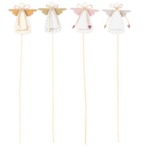 Dekostecker Schutzengel aus Holz 31cm 12 Stk vierfarbig | Floristik24.at