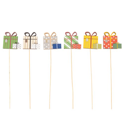 Pflanzenstecker Holz Geschenkpaket bunt 31cm 12 Stück | Floristik24.at