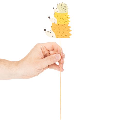 Deko-Stecker Igel-Familie aus Holz, Herbstdeko, 34 cm, 12 Stück | Floristik24.at