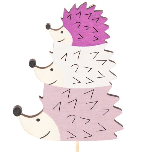 Deko-Stecker Igel-Familie aus Holz, Herbstdeko, 34 cm, 12 Stück | Floristik24.at