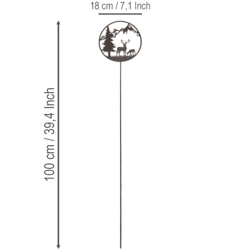 Dekostecker Metall Hirsch und