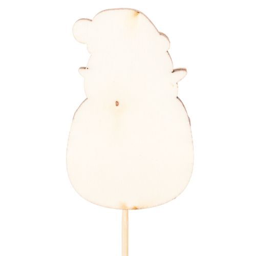 Deko-Stecker Weihnachtsmann aus Holz 31 cm Rot-Weiß-Grau für Gestecke und Topfpflanzen 12 Stück | Floristik24.at