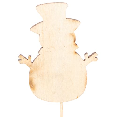 Holzstecker Schneemann 31cm, Mehrfarbig, 12 Stück für Weihnachtsdekoration | Floristik24.at