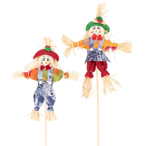 Blumenstecker Vogelscheuchen aus Holz und Stoff 37cm 6er-Set bestellen | Floristik24.at