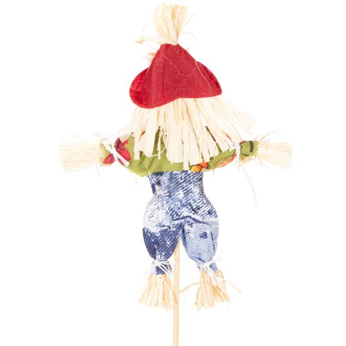 Blumenstecker Vogelscheuchen aus Holz und Stoff 37cm 6er-Set | Floristik24.at