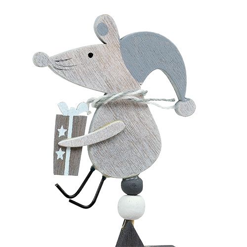 Artikel Stecker mit Maus Grau L30cm 8 St
