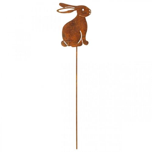 Floristik24 Gartendeko Rost Osterhase Blumenstecker Metall 7×9cm