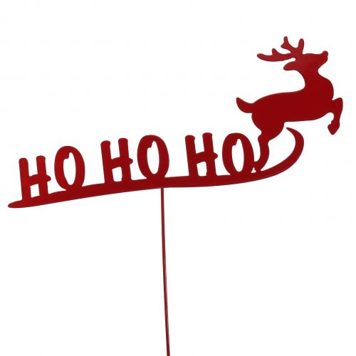 Floristik24 Stecker mit Weihnachtsmotiv Rot 30cm