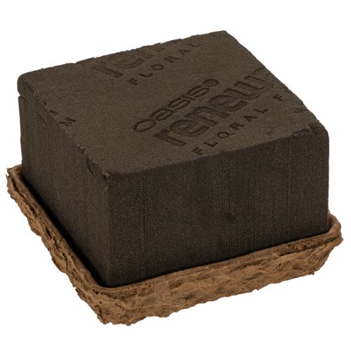 Artikel OASIS® Renewal® Floral Foam Biolit® Steckschaum Halbziegel, braun, 12 x 12 x 8 cm, 2 Stück