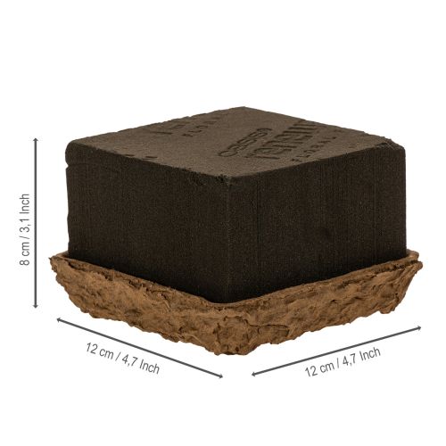 Artikel OASIS® Renewal® Floral Foam Biolit® Steckschaum Halbziegel, braun, 12 x 12 x 8 cm, 2 Stück
