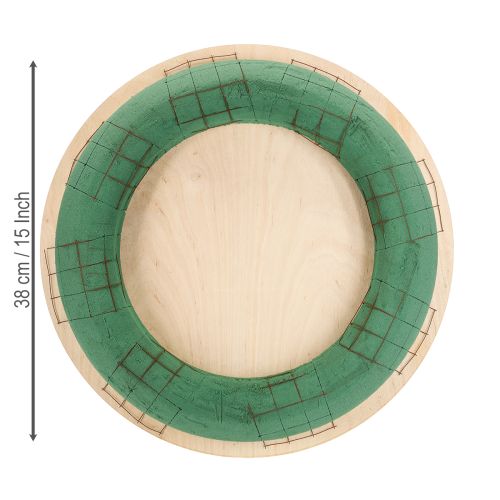 Artikel Steckschaum Kranz Holzplatte Nasssteckschaum 38cm 2 St
