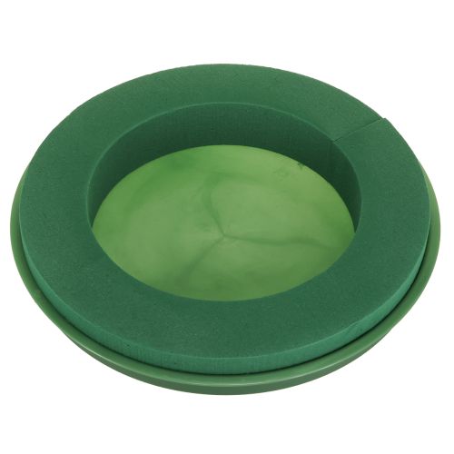 Steckschaum Kranz mit Schale Nasssteckschaum Ø29cm 2 St