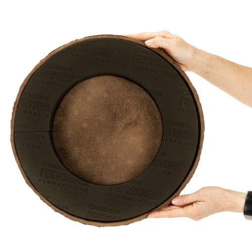 Artikel OASIS® Renewal® Biolit® Steckschaumring mit Boden, 38 cm, braun, 2 Stück