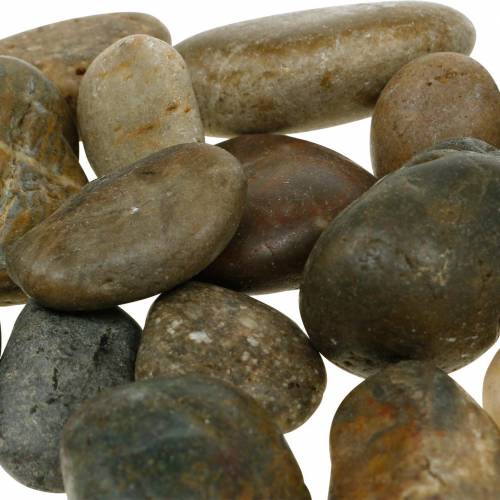 Floristik24 Flusskiesel Natur Hell und Dunkel 3-6cm 1kg