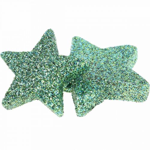Floristik24 Streudeko Weihnachten Sterne Streusterne Grün Ø4/5cm 40 St