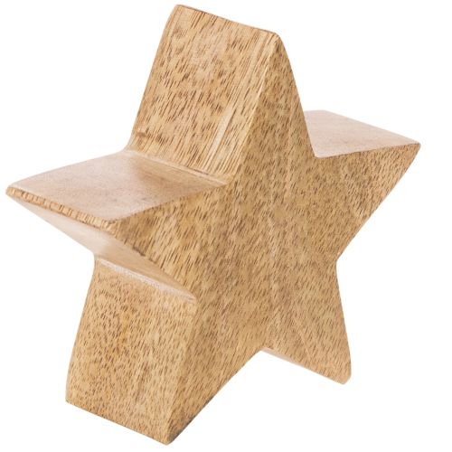 Deko-Holzstern 3er-Set Mintgrün Weiß zum Stellen 10cm | Floristik24.at