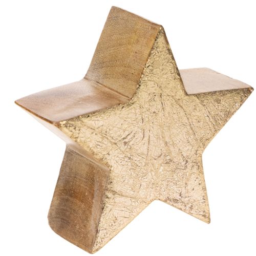 Deko-Sterne aus Holz Gold Ø10cm 3er-Set für Innen bestellen | Floristik24.at
