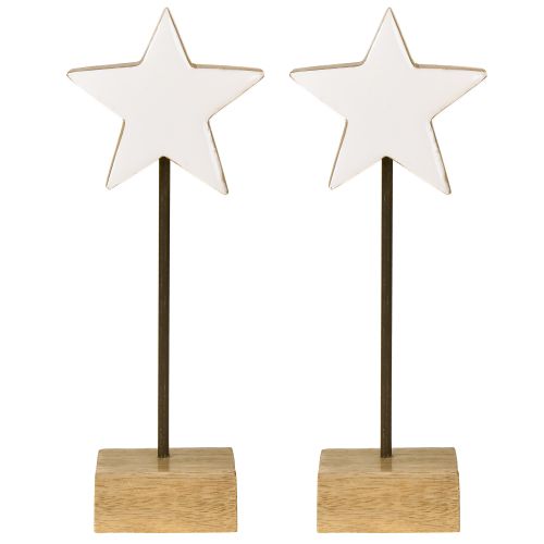 Artikel Stern aus Holz Weiß Holzsterne zum Hinstellen H23cm 2 St