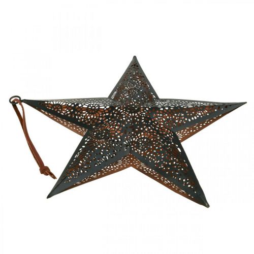 Artikel Weihnachtsanhänger Stern Metallstern Schwarz H25,5cm